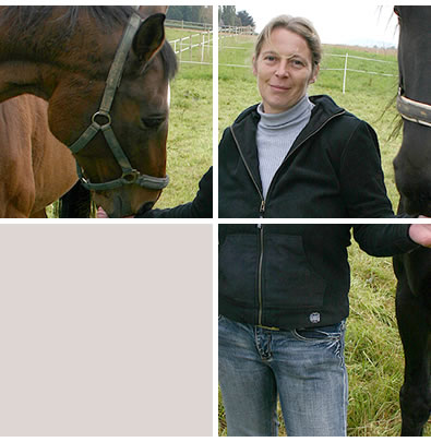 Frau mit Pferd
